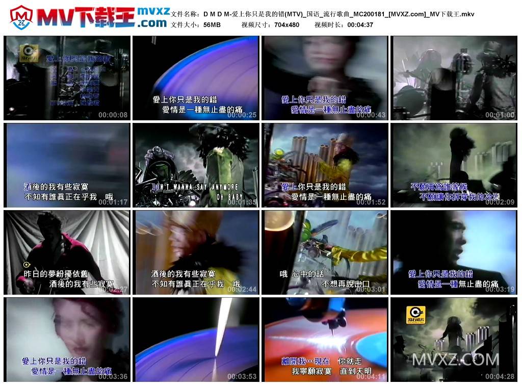 D M D M-爱上你只是我的错(MTV)_国语_流行歌曲_MC200181